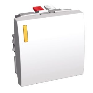 SE Altira  jednopolni taster  10 A  beli  indikator