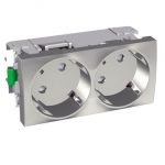 SE Altira  2 utičnice  2P+E sa zaštitom  uzemljenje sa strane  aluminijum