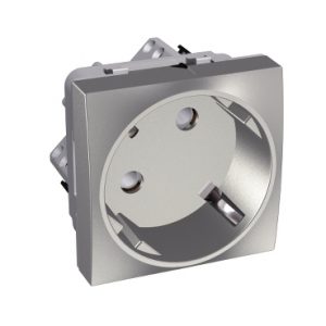 SE Altira  1 utičnica  2P+E sa zaštitom  uzemljenje sa strane  aluminijum