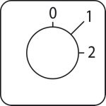 SE Oznaka za grebenasti prekidač 0 do 2  45 x 45 mm