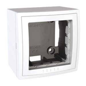 SE Unica Basic/Colors-nadzidna kutija sa dekorativnim ramom-2 m  5 otvora  bela