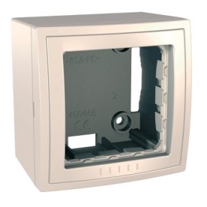 SE Unica Basic/Colors-nadgradna kutija bez dekorativnog rama-2 m  5 otvora -krem