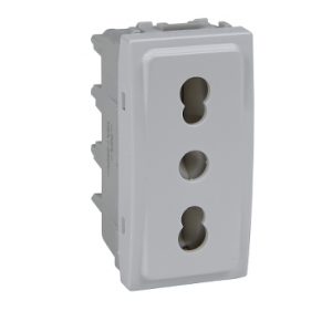 SE Unica 1 utičnica 2P+E  zaštita  italijanski standard 1 m bela