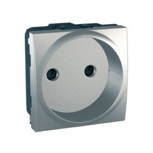 SE Unica Top/Class  1 utičnica  2P  zaštita  evropski standard  2 m  aluminijum