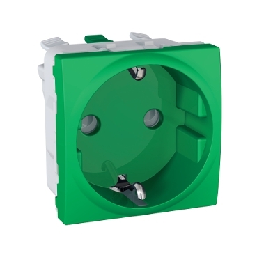 SE Unica  1 utičnica  2P+E zaštita šuko  2 m  zelena