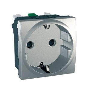 SE Unica Top/Class  1 utičnica  2P+E zaštita DE  2 m  aluminijum