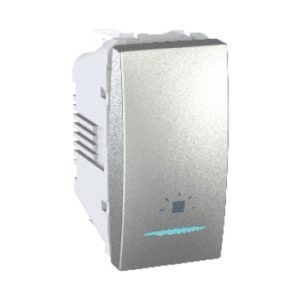 SE Unica Top/Class  taster  10 A 250 VAC  1 m  aluminijum