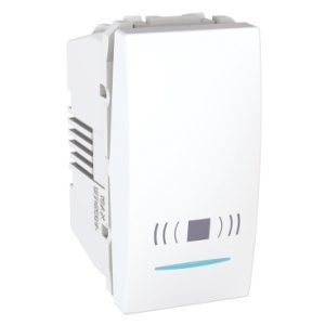 SE Unica  taster lokator  10 A 250 VAC  1 m  beli