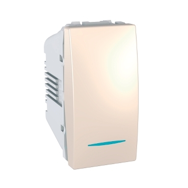 SE Unica  taster  10 A 250 VAC  1 m  krem