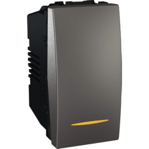 SE Unica Top/Class  jednopolni prekidač  16 AX 250 VAC  1 m  grafit