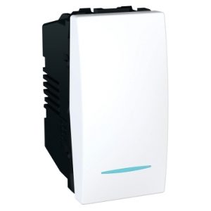 SE Unica  jednopolni prekidač  16 AX 250 VAC  1 m  beli