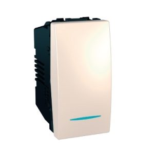 SE Unica  jednopolni prekidač  16 AX 250 VAC  1 m  krem