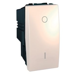 SE Unica  dvopolni prekidač  16 AX 250 VAC  1 m  krem