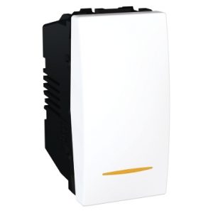 SE Unica  naizmenični prekidač  16 AX 250 VAC  1 m  beli