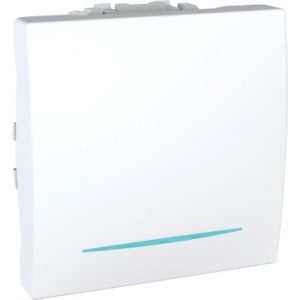 SE Unica  unakrsni prekidač  10 AX 250 VAC  2 m  beli