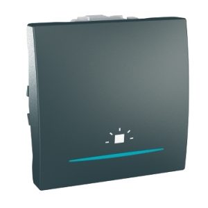 SE Unica Top/Class  taster lokator sa simbolom svetla  10 A 250 VAC  2 m -grafit