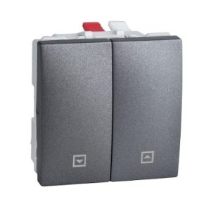 SE Unica Top/Class  prekidač za roletne  10 A 250 VAC  2 m -grafit