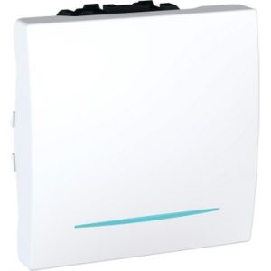 SE Unica  jednopolni prekidač  16 AX 250 VAC  2 m  beli