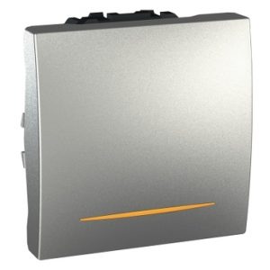 SE Unica Top/Class  jednopolni prekidač  16 AX 250 VAC  2 m  aluminijum