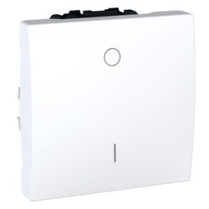 SE Unica  dvopolni prekidač  16 AX 250 VAC  2 m  beli