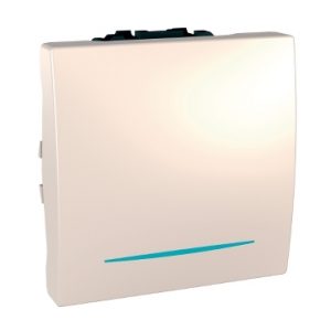 SE Unica  naizmenični prekidač  16 AX 250 VAC  2 m  krem