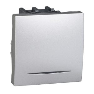 SE Unica Top/Class  naizmenični prekidač lokator  16 AX 250 VAC  2 m -aluminijum
