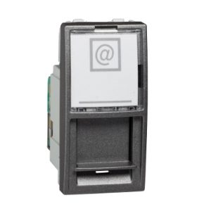 SE Unica Top/Class  1 RJ45 utičnica (S-One)  1 m  kat. 5e UTP  grafit