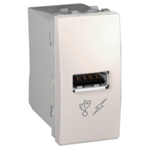 SE Unica  USB punjač  krem