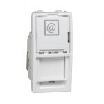 SE Unica  1 RJ45 utičnica (S-One)  1 m  kat. 6<sub>A</sub> S/FTP  bela