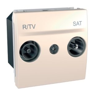 SE Unica  R-TV/SAT utičnica  pojedinačna utičnica  krem