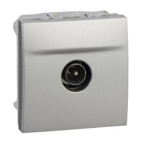 SE Unica Top/Class  SAT jednostruka oklop. utičnica-muška završna  aluminijum