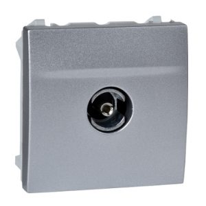 SE Unica Top/Class  TV jednostruka oklop. utičnica -ženska pojedinačna -aluminijum