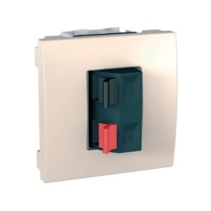 SE Unica  utičnica za zvučnike  2 m  krem