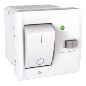 SE Unica  diferencijalni prekidač  1P+N  16 A  120  230 V AC  2 m  beli