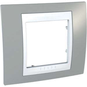 SE Unica Plus  dekorativni ram  jednostruki  mist siva/beli