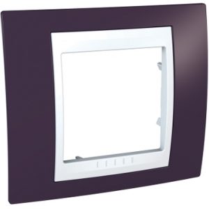 SE Unica Plus  dekorativni ram  jednostruki  garnet/beli