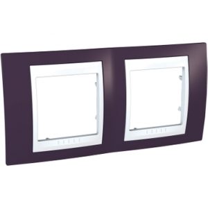 SE Unica Plus  dekorativni ram  dvostruki  H71  garnet/beli