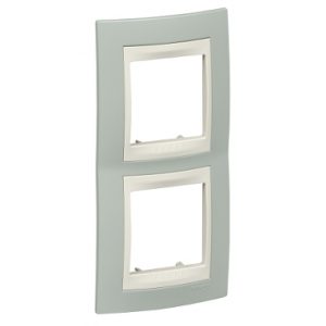 SE Unica Plus  dekorativni ram  dvostruki  svetlo zelena/krem