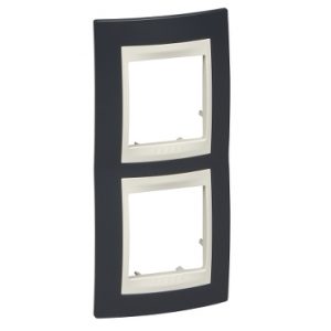 SE Unica Plus  dekorativni ram  dvostruki  kamen siva/krem