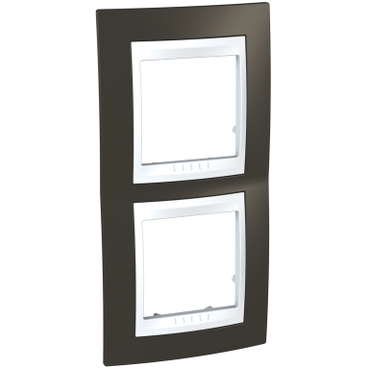 SE Unica Plus dekorativni ram dvostruki kakao/beli