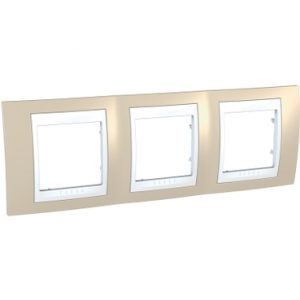 SE Unica Plus dekorativni ram trostruki  H71 pesak/beli