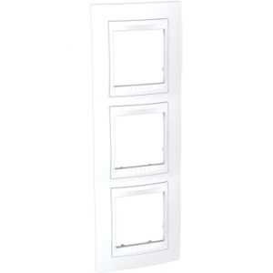 SE Unica Plus  dekorativni ram  trostruki  beli/beli