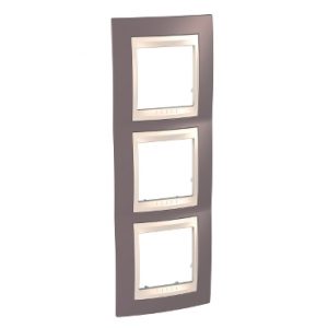 SE Unica Plus  dekorativni ram  trostruki  ciklama/krem