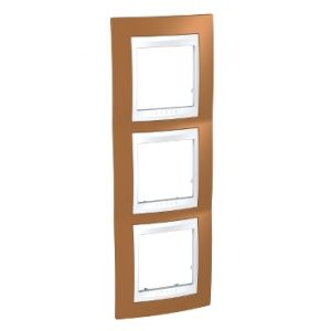 SE Unica Plus  dekorativni ram  trostruki  narandžasti/beli