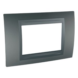 SE Unica Top  dekorativni ram  3 modula  grafit