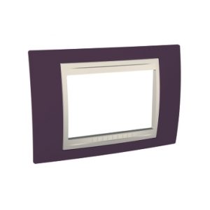 SE Unica Plus  dekorativni ram  3 modula  garnet/krem
