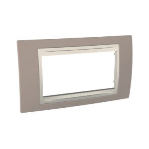 SE Unica Plus  dekorativni ram  4 modula  krem/krem