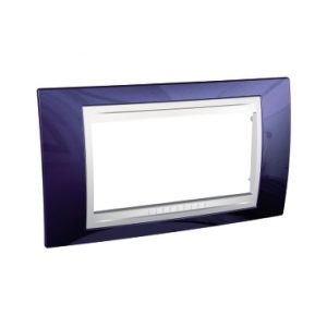 SE Unica Plus  dekorativni ram  4 modula  indigo plava/beli