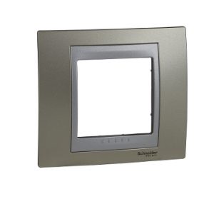 SE Unica Top  dekorativni ram  jednostruki  opal titanijum/aluminijum