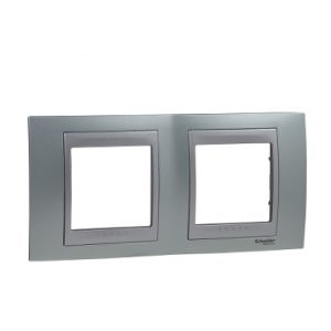 SE Unica Top  dekorativni ram  dvostruki  H71  fluor zelena/aluminijum